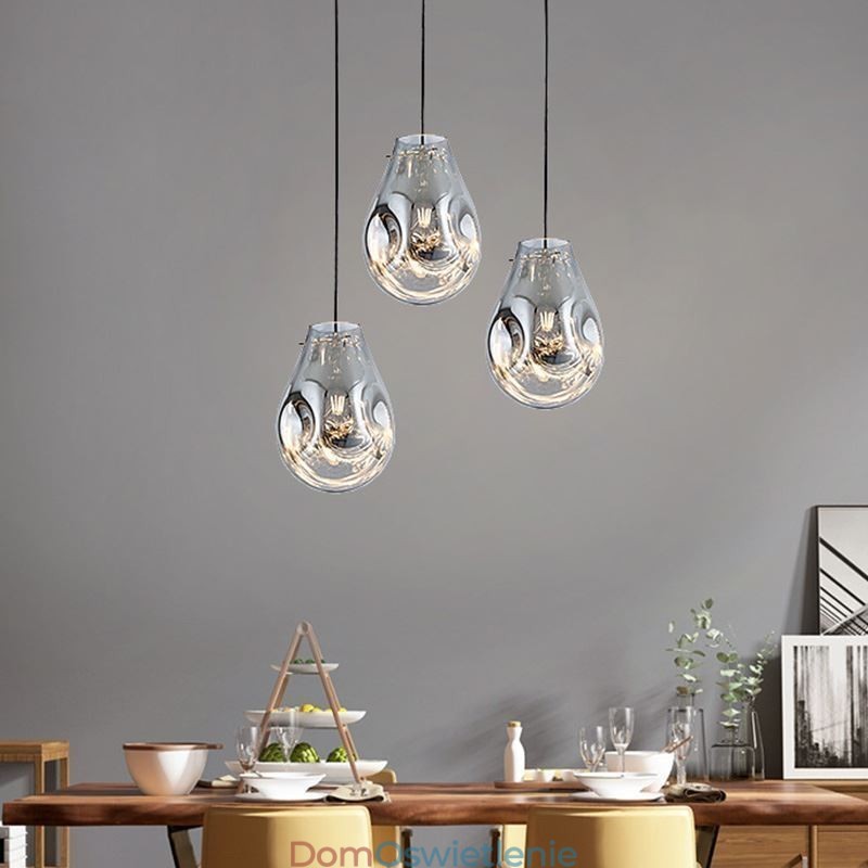 Kolorowa lampa wisząca, bańka mydlana, szkło sufitowe, lampa wyspowa
