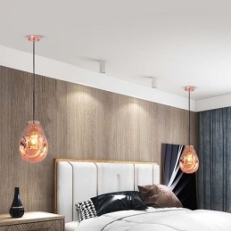Kolorowa lampa wisząca, bańka mydlana, szkło sufitowe, lampa wyspowa