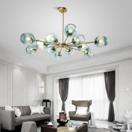 Nordic Glass Pendant Light Magic Bean Shape Lamp Żyrandol Oświetlenie