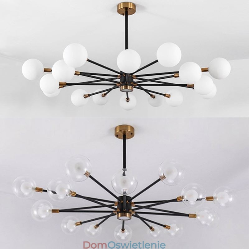 Nordic Glass Pendant Light Mlecznobiała okrągła lampa żyrandol oświetlenie