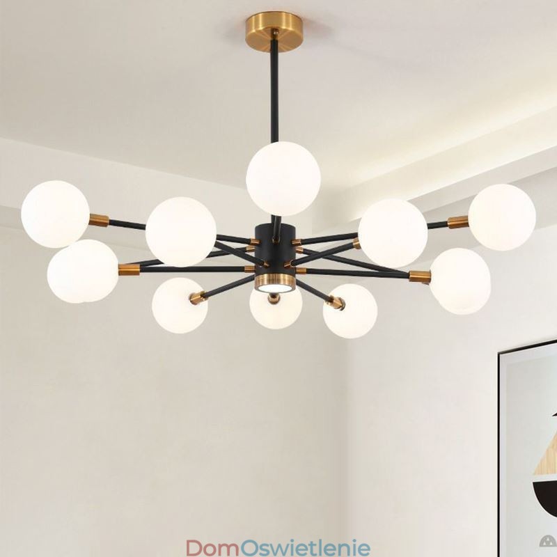 Nordic Glass Pendant Light Mlecznobiała okrągła lampa żyrandol oświetlenie