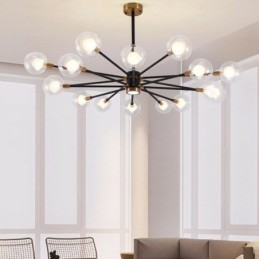 Nordic Glass Pendant Light Mlecznobiała okrągła lampa żyrandol oświetlenie