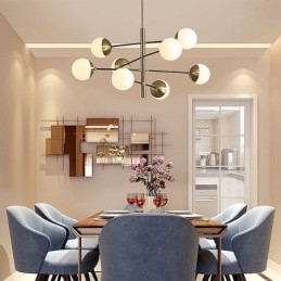 Nordic Glass Pendant Light Magic Bean Shape Żyrandol Oświetlenie Lampa