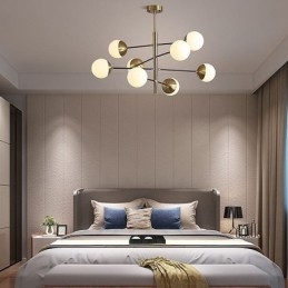 Nordic Glass Pendant Light Magic Bean Shape Żyrandol Oświetlenie Lampa