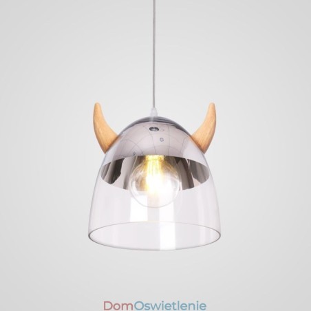 Klasyczna szklana lampa wisząca z drewna, lampa rogowa, kreatywne oświetlenie Klasyczna szklana lampa wisząca z drewna, lampa rogowa, kreatywne oświetlenie