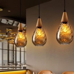 Lampa wisząca łezka klosz szklany lampa światło