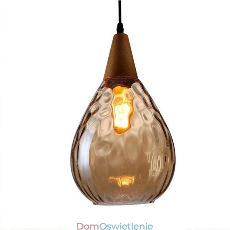 Lampa wisząca łezka klosz szklany lampa światło