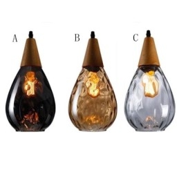 Lampa wisząca łezka klosz szklany lampa światło