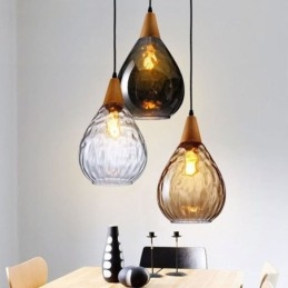 Lampa wisząca łezka klosz szklany lampa światło
