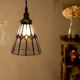Rustykalna lampa sufitowa witrażowa lampa wisząca