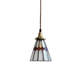 Rustykalna lampa sufitowa witrażowa lampa wisząca