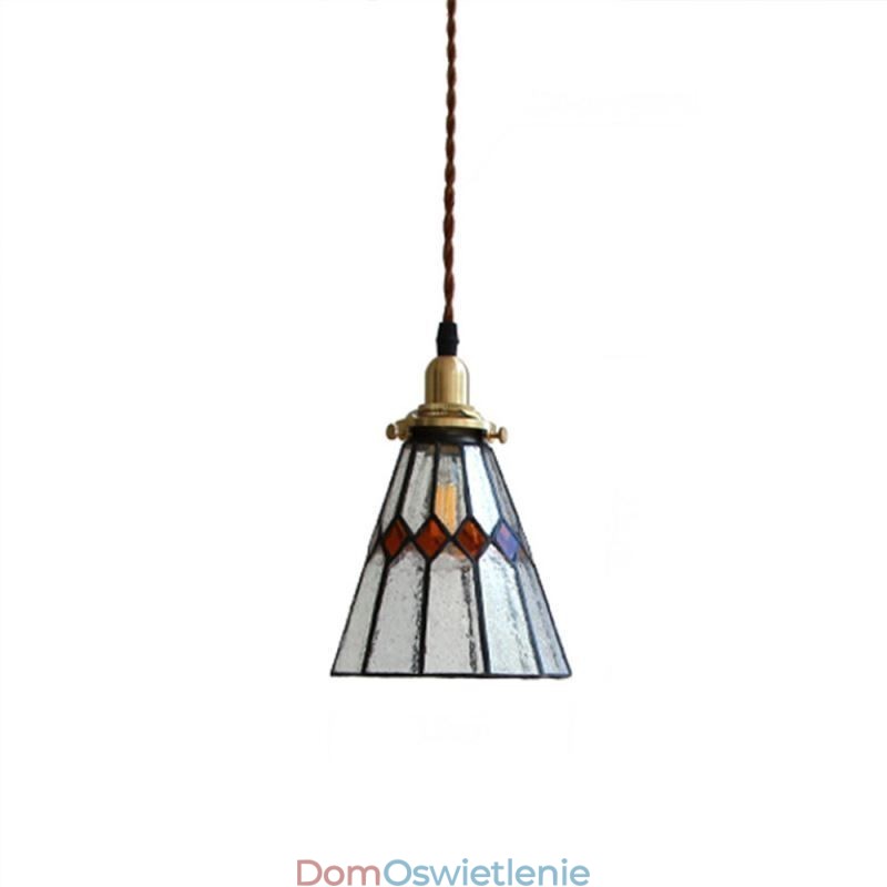 Rustykalna lampa sufitowa witrażowa lampa wisząca