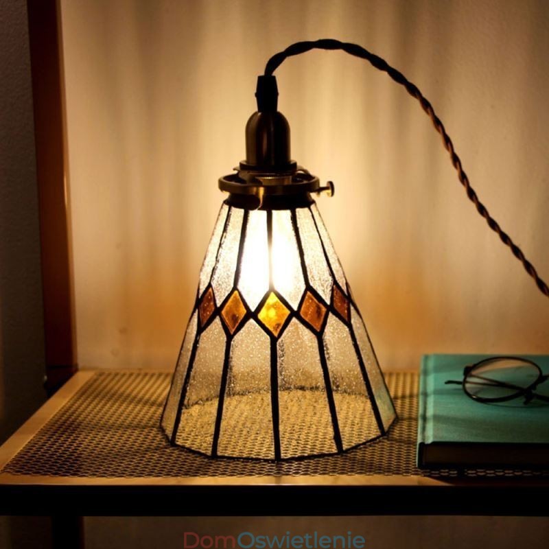Rustykalna lampa sufitowa witrażowa lampa wisząca