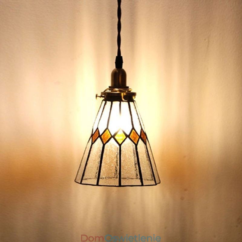 Rustykalna lampa sufitowa witrażowa lampa wisząca