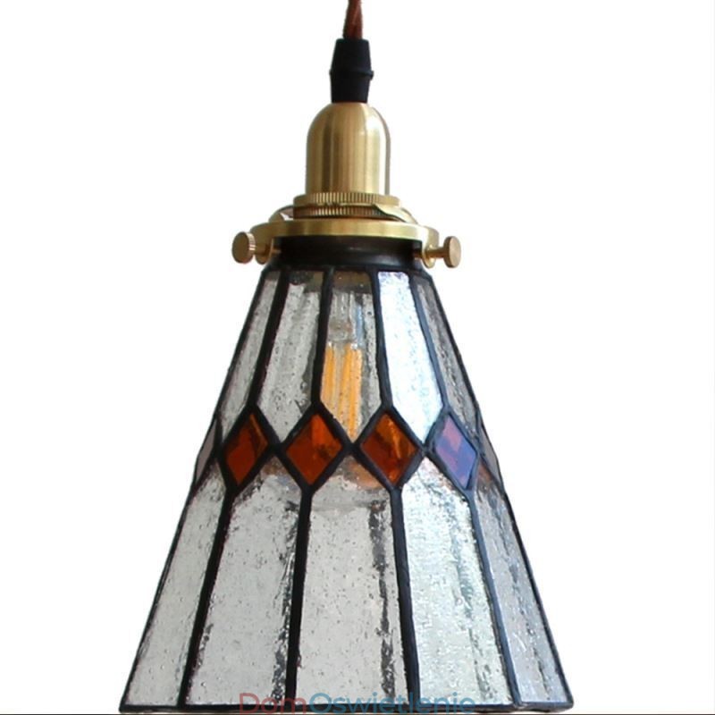 Rustykalna lampa sufitowa witrażowa lampa wisząca