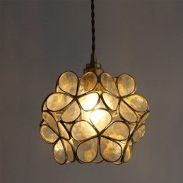 Nordic Creative Wisząca lampa Szklana lampa domowa w kształcie płatka Lampa nocna