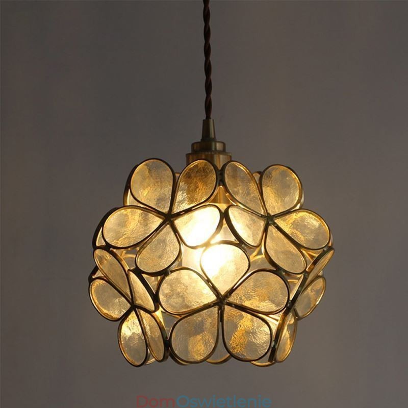 Nordic Creative Wisząca lampa Szklana lampa domowa w kształcie płatka Lampa nocna