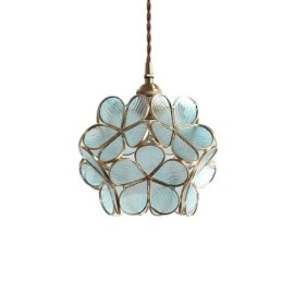 Nordic Creative Wisząca lampa Szklana lampa domowa w kształcie płatka Lampa nocna