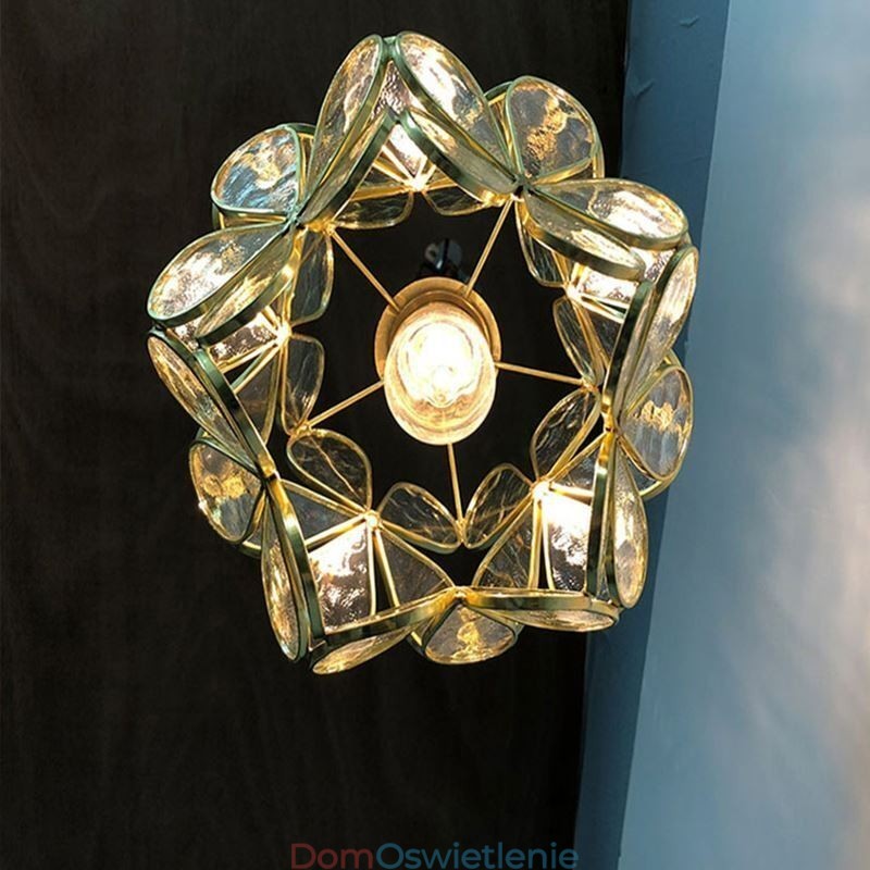Nordic Creative Wisząca lampa Szklana lampa domowa w kształcie płatka Lampa nocna