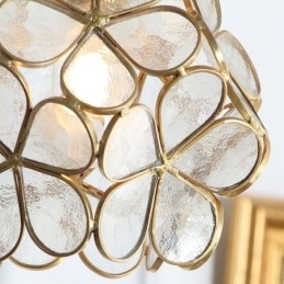 Nordic Creative Wisząca lampa Szklana lampa domowa w kształcie płatka Lampa nocna