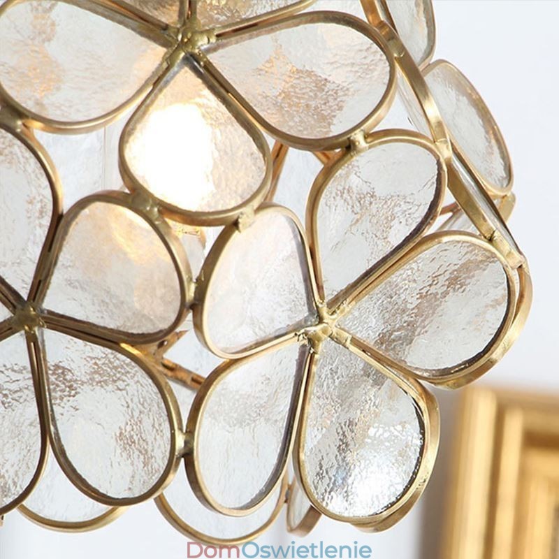 Nordic Creative Wisząca lampa Szklana lampa domowa w kształcie płatka Lampa nocna