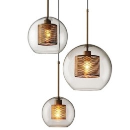 Lampa wisząca Nordic Glass Home Lighting Lampa okrągła w kształcie kuli Lampa nocna