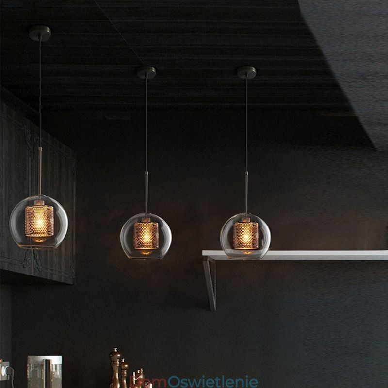 Lampa wisząca Nordic Glass Home Lighting Lampa okrągła w kształcie kuli Lampa nocna
