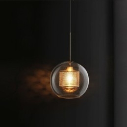 Lampa wisząca Nordic Glass Home Lighting Lampa okrągła w kształcie kuli Lampa nocna