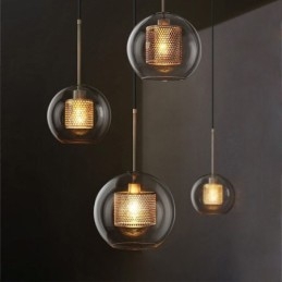 Lampa wisząca Nordic Glass Home Lighting Lampa okrągła w kształcie kuli Lampa nocna
