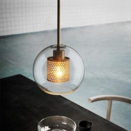 Lampa wisząca Nordic Glass Home Lighting Lampa okrągła w kształcie kuli Lampa nocna