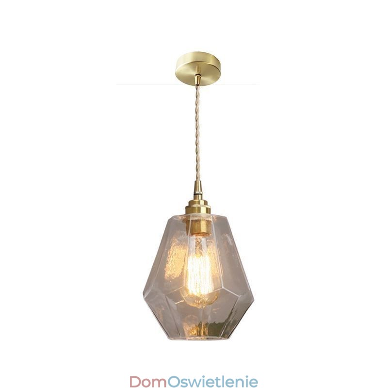 Nordic Retro Wisząca Lampa Mosiężna Szklana Lampa Domowa Lampa Kształt Wieży