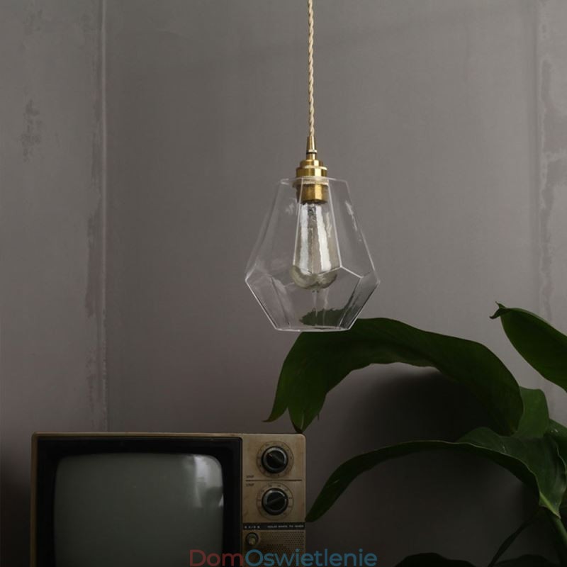 Nordic Retro Wisząca Lampa Mosiężna Szklana Lampa Domowa Lampa Kształt Wieży