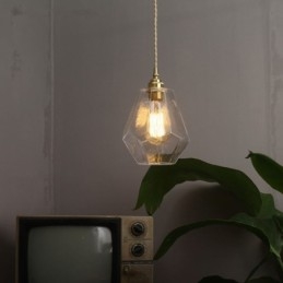 Nordic Retro Wisząca Lampa Mosiężna Szklana Lampa Domowa Lampa Kształt Wieży