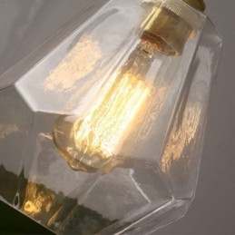 Nordic Retro Wisząca Lampa Mosiężna Szklana Lampa Domowa Lampa Kształt Wieży