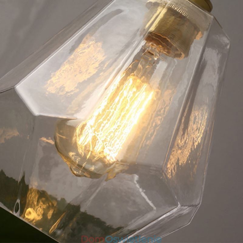 Nordic Retro Wisząca Lampa Mosiężna Szklana Lampa Domowa Lampa Kształt Wieży