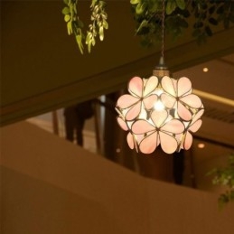 Nordic Creative Wisząca lampa Szklana lampa domowa Lampa w kształcie płatka