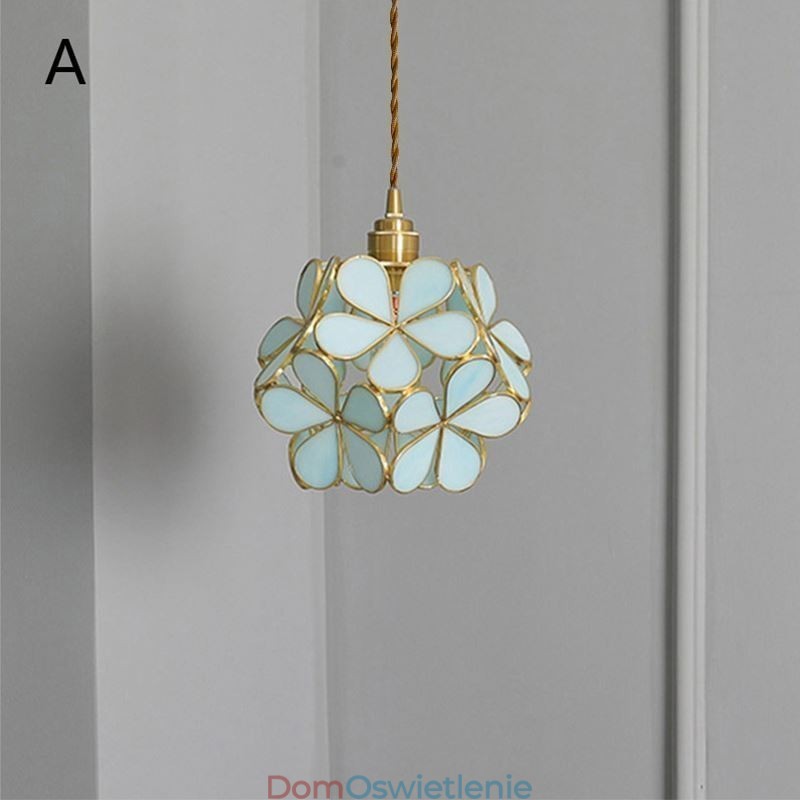 Nordic Creative Wisząca lampa Szklana lampa domowa Lampa w kształcie płatka