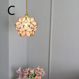 Nordic Creative Wisząca lampa Szklana lampa domowa Lampa w kształcie płatka