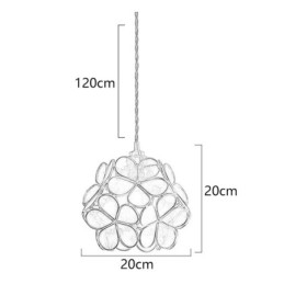 Nordic Creative Wisząca lampa Szklana lampa domowa Lampa w kształcie płatka