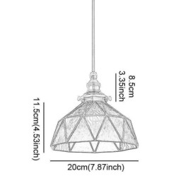 Wisząca lampa witrażowa geometryczna