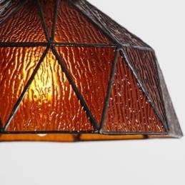 Wisząca lampa witrażowa geometryczna
