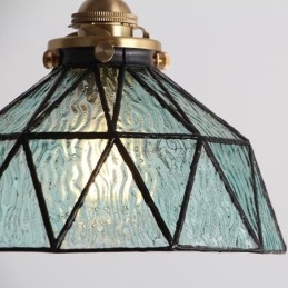 Wisząca lampa witrażowa geometryczna