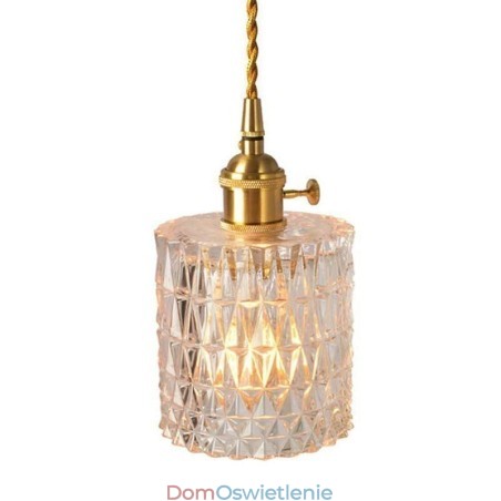 Lampa wisząca Jelly Jar Light Fixture Ribbed Glass Lampa wisząca Jelly Jar Light Fixture Ribbed Glass