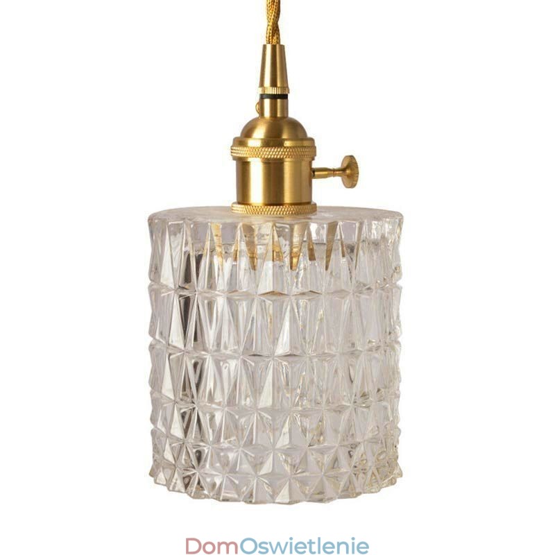 Lampa wisząca Jelly Jar Light Fixture Ribbed Glass