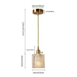 Lampa wisząca Jelly Jar Light Fixture Ribbed Glass