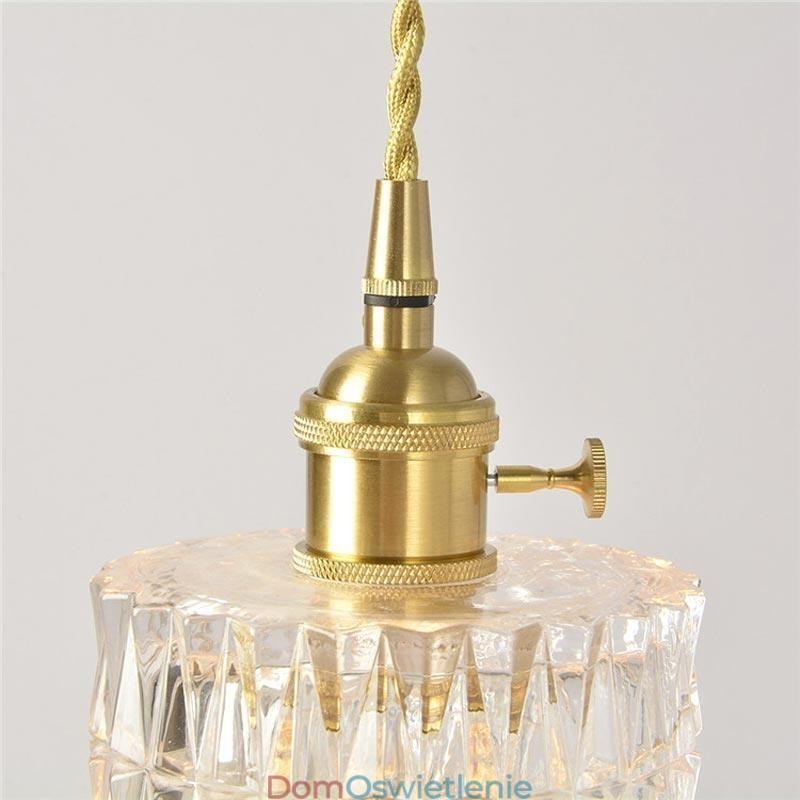 Lampa wisząca Jelly Jar Light Fixture Ribbed Glass