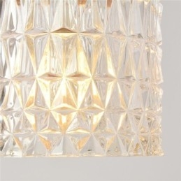 Lampa wisząca Jelly Jar Light Fixture Ribbed Glass