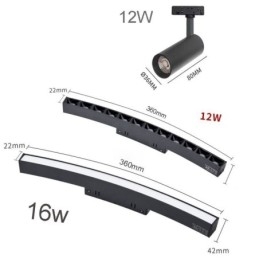 Okrągły magnetyczny szynowy reflektor wpuszczany dekoracyjny 150 cm