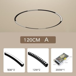 Oprawa oświetleniowa magnetyczna do szyny wpuszczanej, okrągła, 120 cm