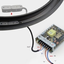 Okrągły reflektor szynowy magnetyczny wpuszczany dekoracyjny 100 cm